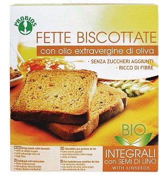 FETTE BISCOTTATE INTEGRALI AI SEMI DI LINO SENZA ZUCCHERO 270 G - Farmaunclick.it