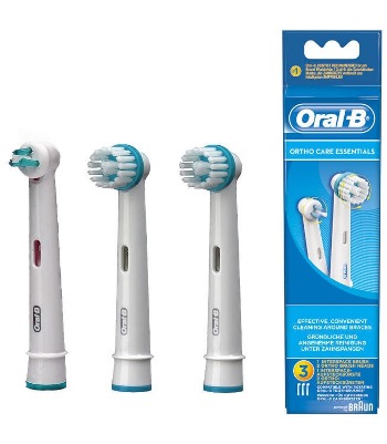 ORALB ORTHO CARE ESSENTIALS TESTINE SPAZZOLINO ELETTRICO APPARECCHIO ORTODONTICO 3 PEZZI - Farmaunclick.it