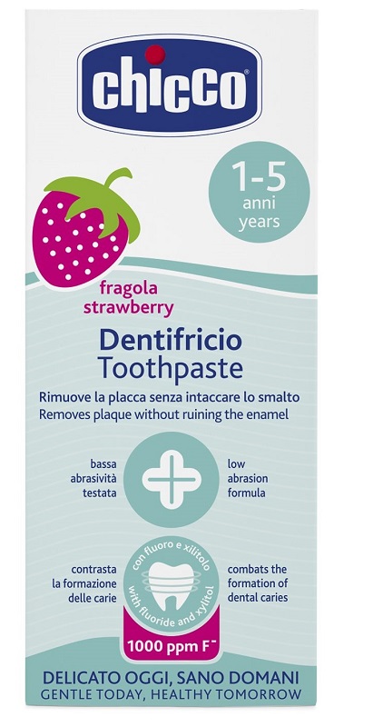 CHICCO DENTIFRICIO FRAGOLA 50 ML 12M+ CON FLUORO - Farmaunclick.it