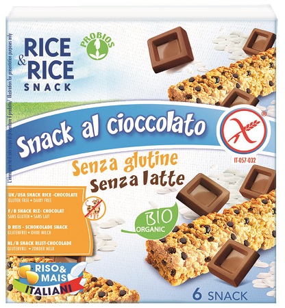 RICE&RICE SNACK DI RISO AL CIOCCOLATO 6 X 21 G SENZA LIEVITO - Farmaunclick.it