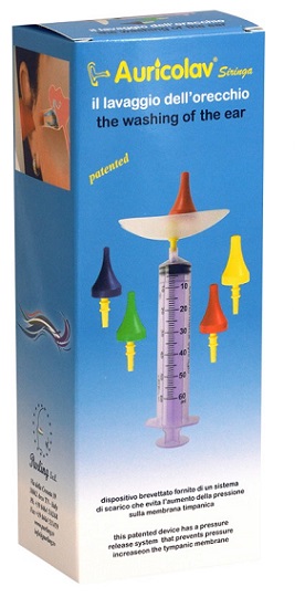 SIRINGA AURICOLAV PER LAVAGGIO AURICOLARE 1 SIRINGA + 4 DISPOSITIVI AURICOLARI - Farmaunclick.it