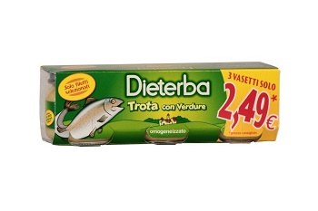 DIETERBA OMOGENEIZZATO TROTA 3 PEZZI 80 G - Farmaunclick.it