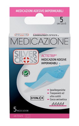 SILVER CROSS ACTISTRIP MEDICAZIONE ADESIVA 7,5X5 CM 5 PEZZI - Farmaunclick.it