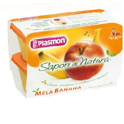 PLASMON SAPORI DI NATURA OMOGENEIZZATO MELA E BANANA 100 G X 4 PEZZI - Farmaunclick.it