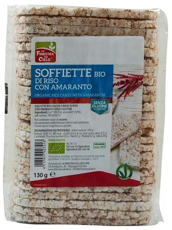 SOFFIETTE DI RISO CON AMARANTO BIO 130 G - Farmaunclick.it