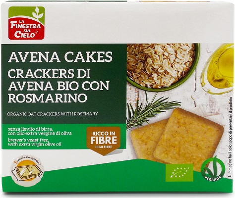 FSC AVENACAKES CRACKERS DI AVENA CON ROSMARINO BIO VEGAN SENZA LIEVITO DI BIRRA CON OLIO EXTRAVERGINE DI OLIVA 250 G - Farmaunclick.it