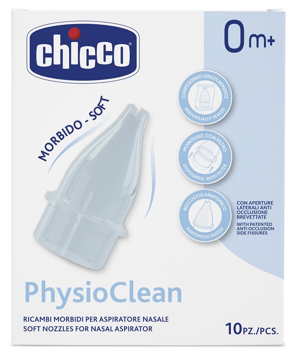RICAMBI MORBIDI PER ASPIRATORE NASALE CHICCO PHYSIOCLEAN - Farmaunclick.it