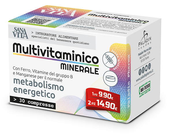 SANAVITA MULTIVITAMINICO MINERALE 30 COMPRESSE - Farmaunclick.it