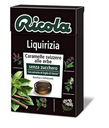 RICOLA LIQUIRIZIA SENZA ZUCCHERO 50 G - Farmaunclick.it