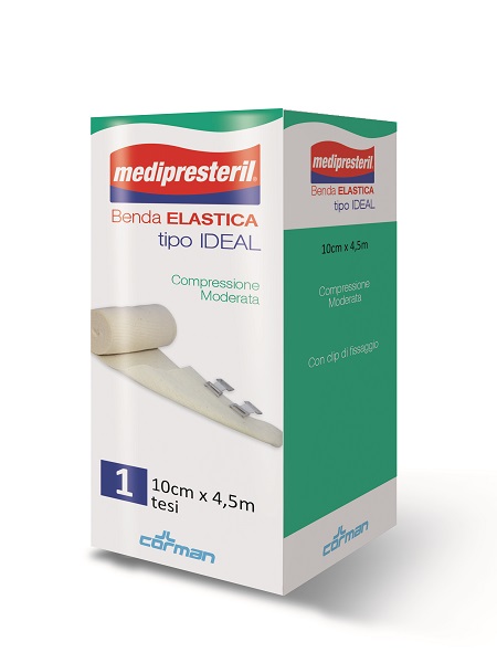 BENDA ELASTICA MEDIPRESTERIL IDEAL COMPRESSIONE MODERATA M4,5X10CM TESI - Farmaunclick.it