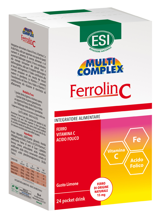 ESI FERROLIN C POCKET DRINK 24 BUSTINE - Farmaunclick.it