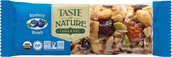 TASTE OF NATURE BARRETTA AI MIRTILLI BIO VEGAN AD ALTO CONTENUTO DI FIBRE 40 G - Farmaunclick.it