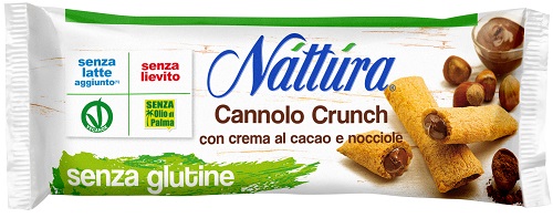 NATTURA CANNOLO CRUNCH CACAO E NOCCIOLE 5 PEZZI DA 25 G - Farmaunclick.it