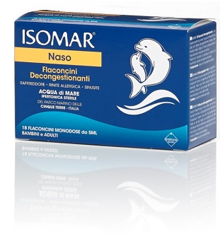 ISOMAR SOLUZIONE IPERTONICA ACQUA MARE 18 FLACONCINI MONODOSE 5 ML - Farmaunclick.it