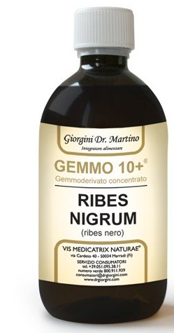 GEMMO 10+ RIBES NERO 500 ML LIQUIDO ANALCOLICO - Farmaunclick.it