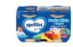 MELLIN MERENDA YOGURT FRUTTA MISTA 120 G X 2 PEZZI - Farmaunclick.it