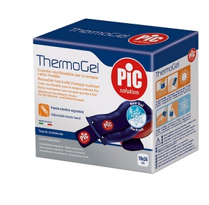 THERMOGEL CUSCINO TERAPIA CALDO FREDDO 10X26 CM CON FASCIA ELASTICA - Farmaunclick.it