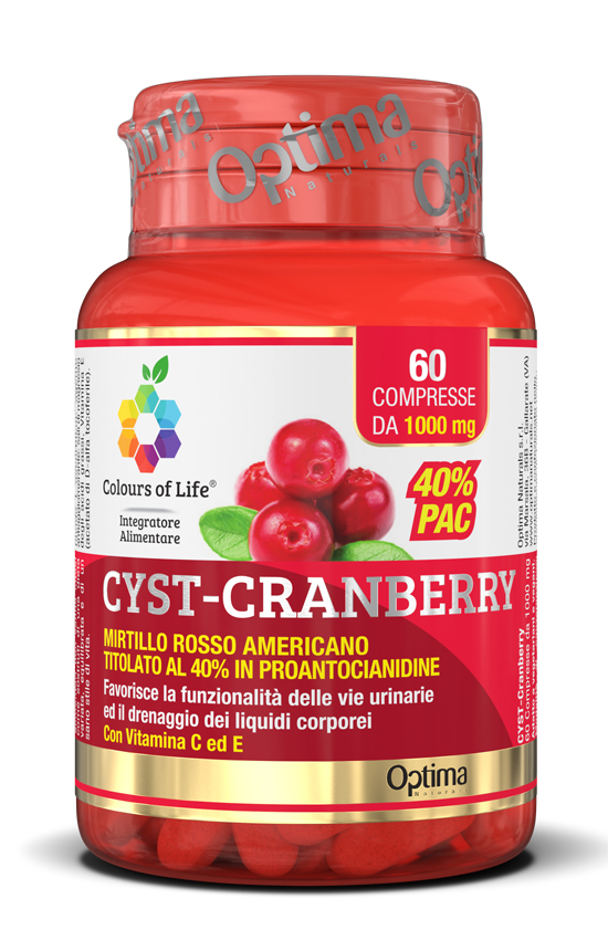 COLOURS OF LIFE CYST-CRANBERRY CON VITAMINA C E 60 COMPRESSE 1000 MG - Farmaunclick.it