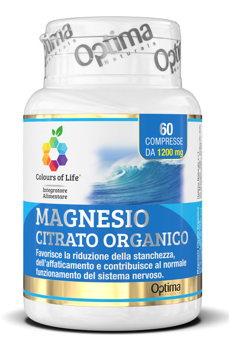 COLOURS OF LIFE MAGNESIO CITRATO ORGANICO 60 COMPRESSE 1200  MG - Farmaunclick.it