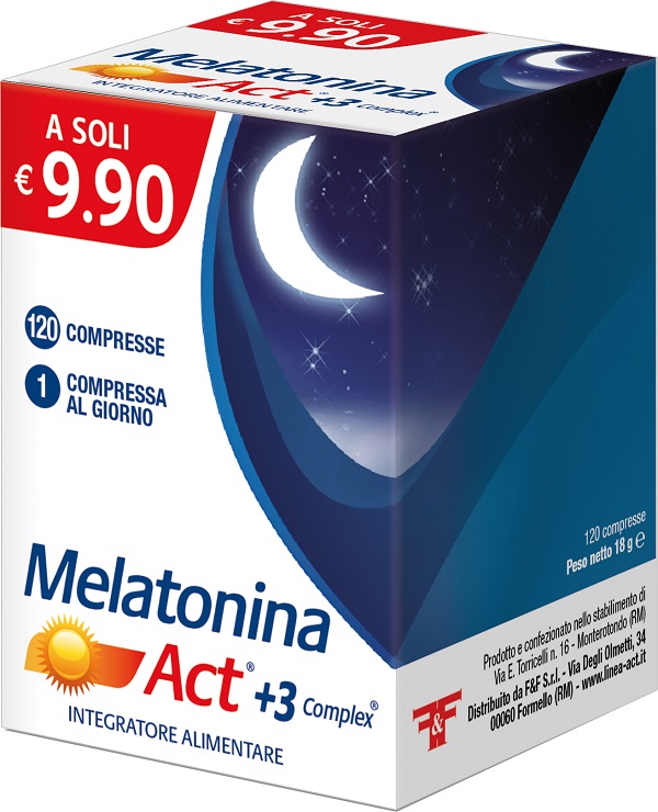 MELATONINA ACT +3 COMPLEX 120 COMPRESSE - Farmaunclick.it