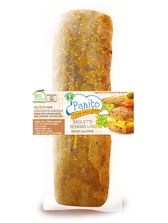 PANITO BAGUETTE CON SEMI DI SESAMO E LINO 180 G - Farmaunclick.it
