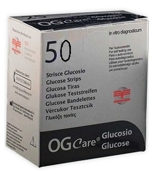 STRISCE MISURAZIONE GLICEMIA OGCARE 50 PEZZI - Farmaunclick.it