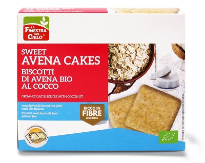 FSC SWEET AVENA CAKES BISCOTTI DI AVENA AL COCCO BIO SENZA LIEVITO DI BIRRA SENZA LATTE CO NOLIO DI GIRASOLE SENZA OLIO DI PALMA 250 G - Farmaunclick.it