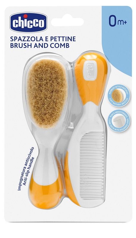 CHICCO SPAZZOLA + PETTINE ARANCIONE - Farmaunclick.it
