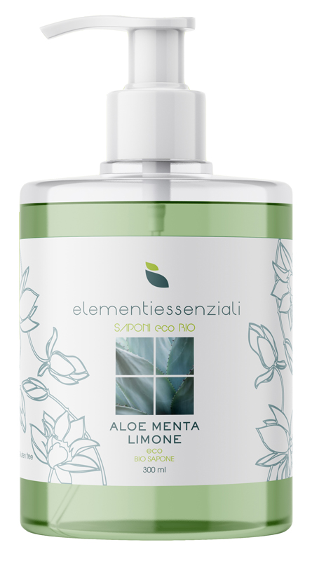 ELEMENTIESSENZIALI SAPONE ECO BIO ALOE MENTA LIMONE 300ML - Farmaunclick.it