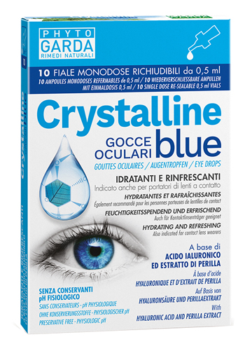 CRYSTALLINE BLUE GOCCE OCULARI MONODOSE 10 FIALE 0,5 ML - Farmaunclick.it