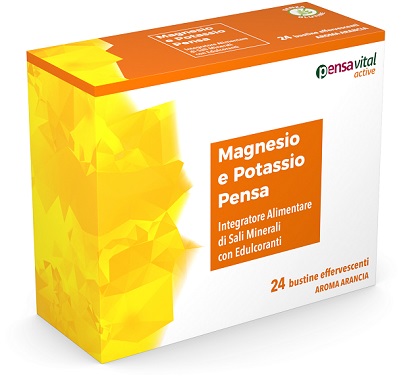 MAGNESIO E POTASSIO ARANCIA PENSA 24 BUSTINE EFFERVESCENTI - Farmaunclick.it