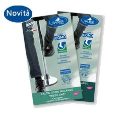 CALZA UOMO MELANGE 140 DENARI TAGLIA MEDIAVERDE INGLESE - Farmaunclick.it