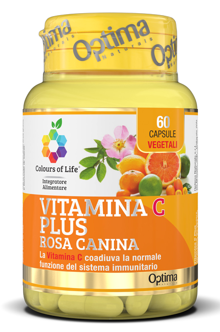 COLOURS OF LIFE VITAMINA C PLUS ROSA CANINA 60 CAPSULE VEGETALI 724 MG - Farmaunclick.it