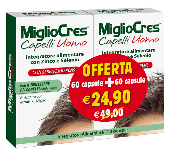 MIGLIOCRES UOMO 60+60 CAPSULE PROMO - Farmaunclick.it