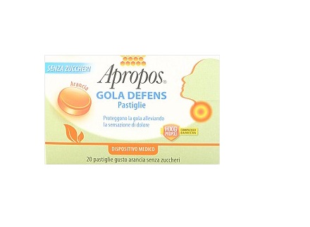 APROPOS GOLA DEFENS ARANCIA PASTIGLIE SENZA ZUCCHERI AGGIUNTI - Farmaunclick.it