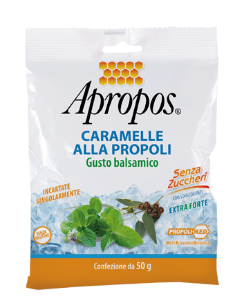 APROPOS CARAMELLE DURE ALLA PROPOLI BALSAMICHE SENZA ZUCCHERO 50 G - Farmaunclick.it