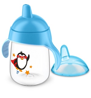 AVENT TAZZA CON BECCUCCIO DECORATA AZZURRO 340 ML - Farmaunclick.it