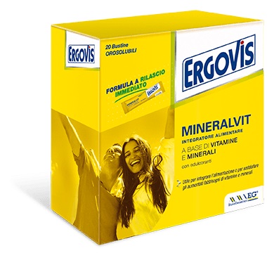 ERGOVIS MINERALVIT 20 BUSTE OROSOLUBILI 30 G - Farmaunclick.it
