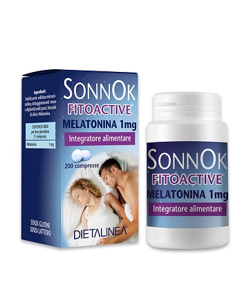 SONNOK FITOACTIVE MELATONINA 1MG 200 COMPRESSE DIETALINEA - Farmaunclick.it