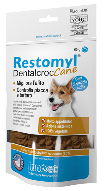 RESTOMYL DENTALCROC CANI PICCOLA TAGLIA BUSTA 60 G - Farmaunclick.it