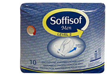 PANNOLONE PER INCONTINENZA SAGOMATO SOFFISOF MEN LEVEL 2 10 PEZZI - Farmaunclick.it
