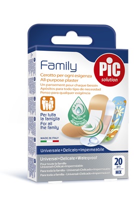 CEROTTO PIC STRIP FAMILY 20 PEZZI ANTIBATTERICO CON TAMPONE - Farmaunclick.it