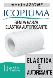 BENDA GARZA ELASTICA ICOPIUMA AUTOFISSANTE CM 4 X 4 MT - Farmaunclick.it