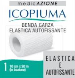 BENDA GARZA ELASTICA ICOPIUMA AUTOFISSANTE CM 10 X 20 MT - Farmaunclick.it