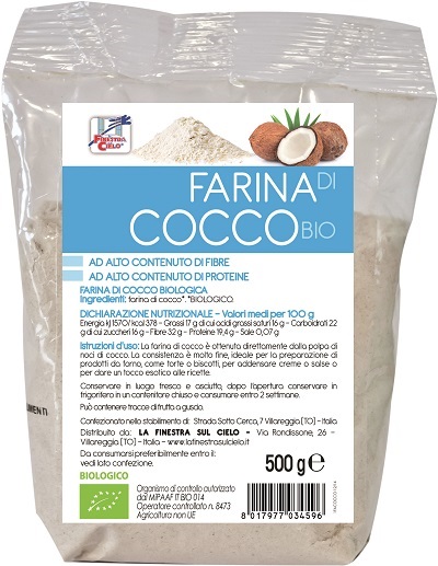 FSC FARINA DI COCCO BIO AD ALTO CONTENUTO DI FIBRA 500 G - Farmaunclick.it