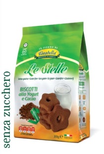 FARABELLA BISCOTTI LE STELLE ALLO YOGURT E CACAO SENZA ZUCCHERO 300 G - Farmaunclick.it