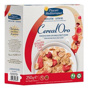 PIACERI MEDITERRANEI CEREALORO FIOCCHI DI RISO CON MAIS E FRUTTI ROSSI 250 G - Farmaunclick.it