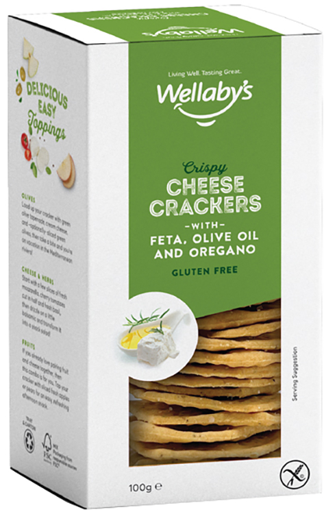 WELLABY'S CRACKERS FETA OLIVE OLIO & ORIGANO 100 G - Farmaunclick.it