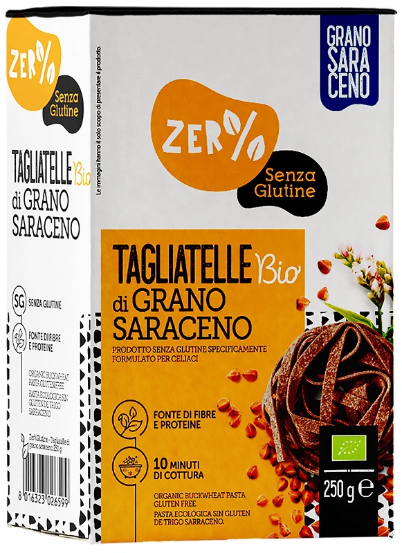 ZERO% GLUTINE TAGLIATELLE A NIDO DI GRANO SARACENO INTEGRALESENZA GLUTINE BIO 250 G - Farmaunclick.it