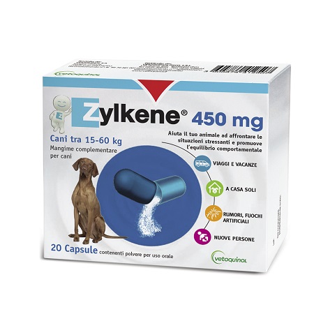 ZYLKENE CANI GROSSA TAGLIA 15-60KG 20 CAPSULE DA 450 MG - Farmaunclick.it
